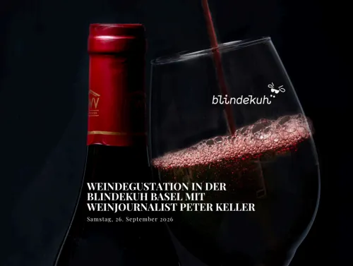 Weindegustation im dunklen Peter Keller blindekuh Basel
